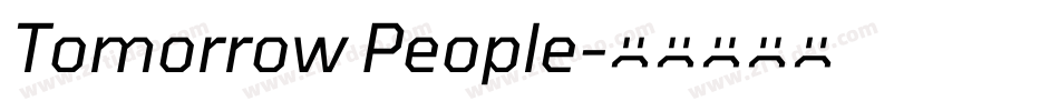 Tomorrow People字体转换